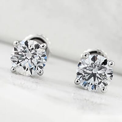 Luxuriant Lab Grown Diamond G SI1 0.25 ctw Stud Earrings in 14K White Gold