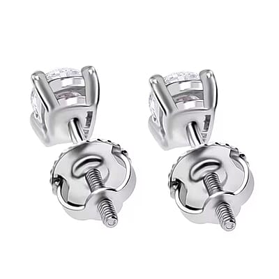 Luxuriant Lab Grown Diamond G SI1 0.25 ctw Stud Earrings in 14K White Gold