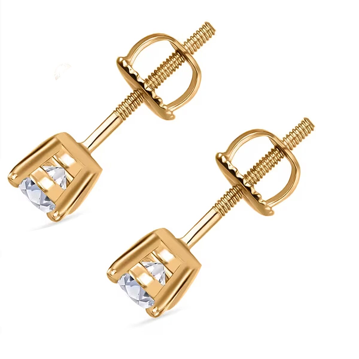 Luxuriant Lab Grown Diamond G SI1 0.25 ctw Stud Earrings in 14K Yellow Gold image number 8