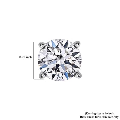 Luxuriant Lab Grown Diamond G SI1 0.50 ctw Stud Earrings in 14K White Gold
