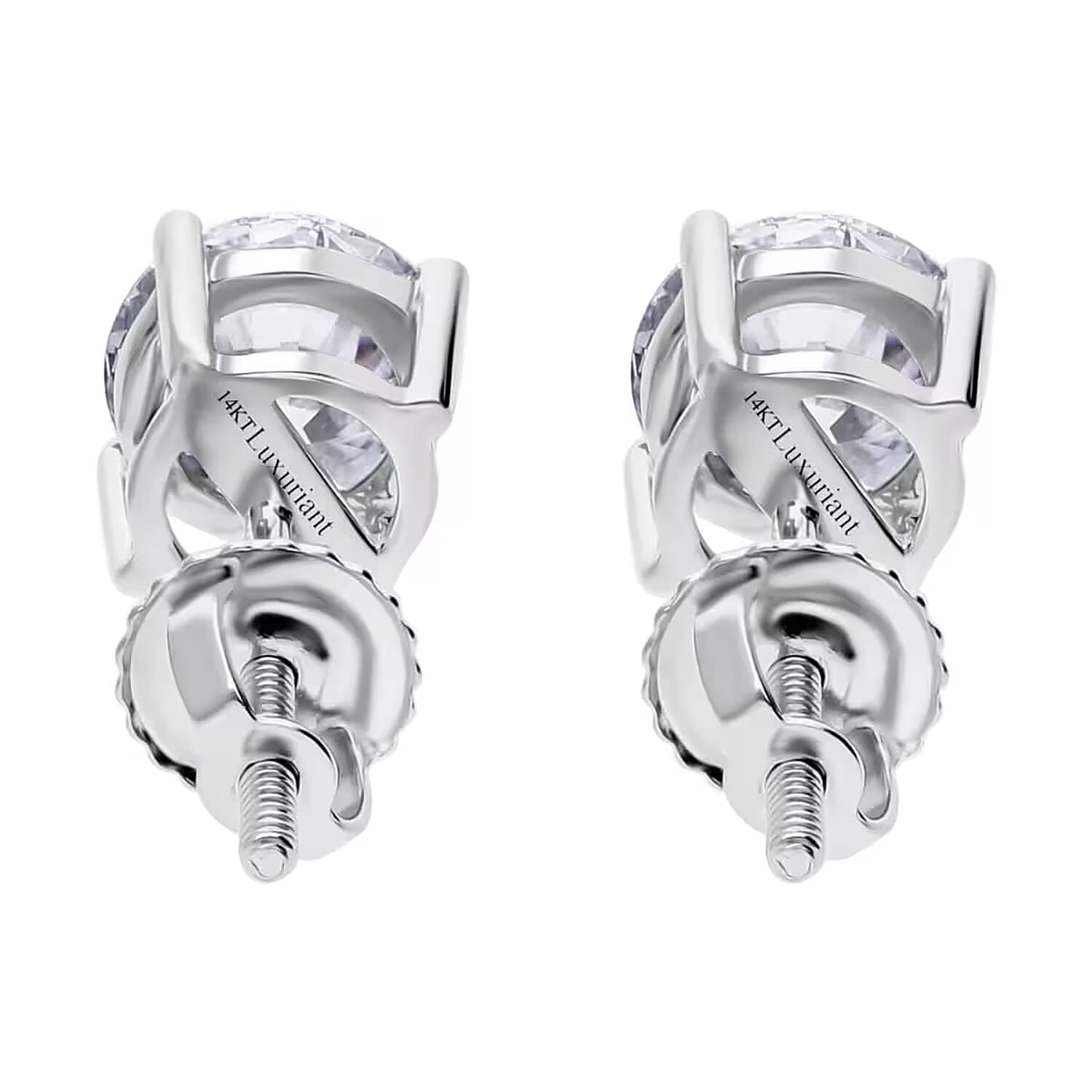 Luxuriant Lab Grown Diamond G SI1 0.50 ctw Stud Earrings in 14K White Gold