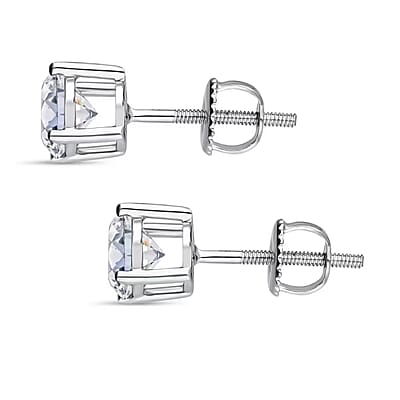 Luxuriant Lab Grown Diamond G SI1 0.50 ctw Stud Earrings in 14K White Gold