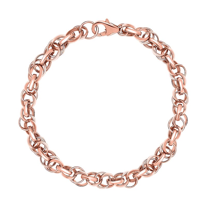 Eternal Link Bracelet in 18K Rose Gold Over Sterling Silver (7.25 In) 9.65 Grams
