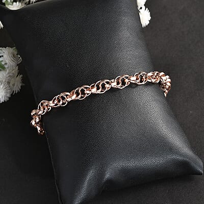 Eternal Link Bracelet in 18K Rose Gold Over Sterling Silver (7.25 In) 9.65 Grams