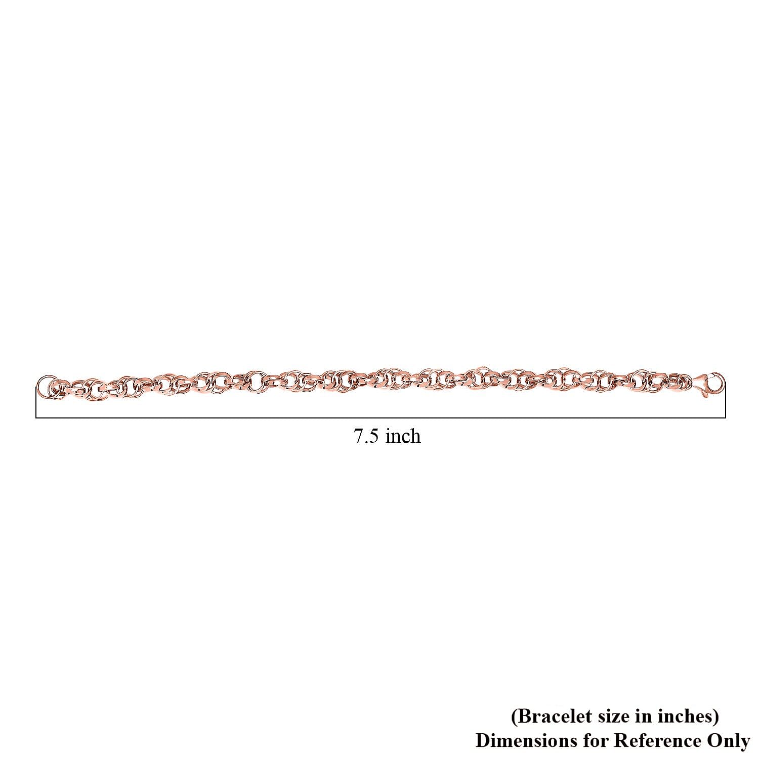 Eternal Link Bracelet in 18K Rose Gold Over Sterling Silver (7.25 In) 9.65 Grams