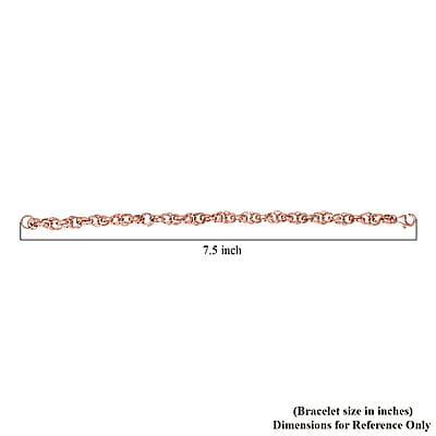 Eternal Link Bracelet in 18K Rose Gold Over Sterling Silver (7.25 In) 9.65 Grams