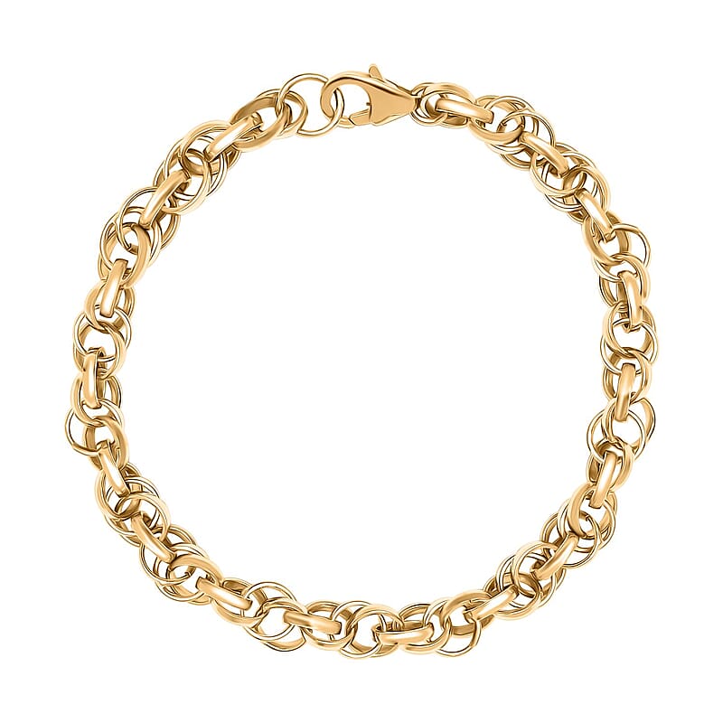 Eternal Link Bracelet in 18K Yellow Gold Over Sterling Silver (7.25 In) 9.65 Grams