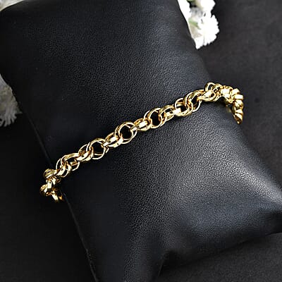 Eternal Link Bracelet in 18K Yellow Gold Over Sterling Silver (7.25 In) 9.65 Grams