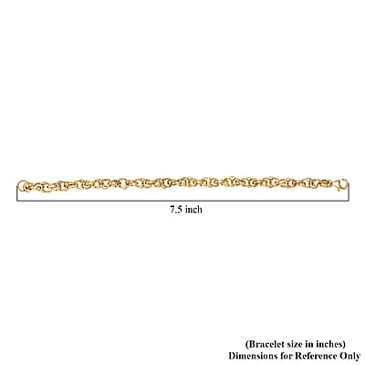 Eternal Link Bracelet in 18K Yellow Gold Over Sterling Silver (7.25 In) 9.65 Grams