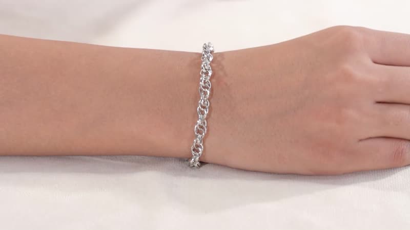 Eternal Link Bracelet in Platinum Over Sterling Silver (7.25 In) 9.65 Grams