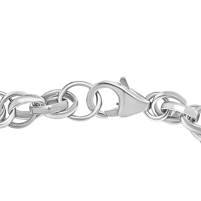 Eternal Link Bracelet in Platinum Over Sterling Silver (7.25 In) 9.65 Grams