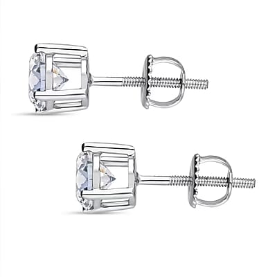 Luxuriant Lab Grown Diamond G SI1 1.50 ctw Stud Earrings in 14K White Gold