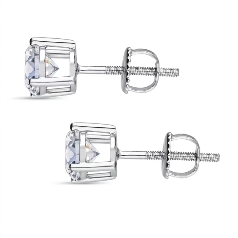 Luxuriant Lab Grown Diamond G SI1 1.50 ctw Stud Earrings in 14K White Gold