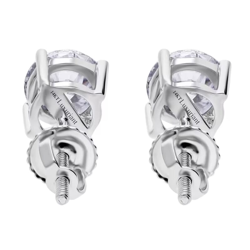 Luxuriant Lab Grown Diamond G SI1 1.50 ctw Stud Earrings in 14K White Gold