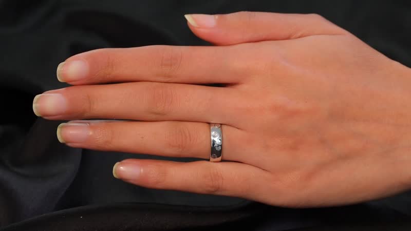 Karis White Diamond Accent Five Stone Band Ring