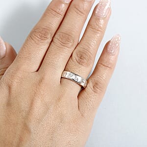 Karis White Diamond Accent Band Ring in Platinum Bond (Size 5.0)