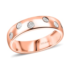 Karis White Diamond Accent Band Ring in 18K RG Over (Size 8.0)
