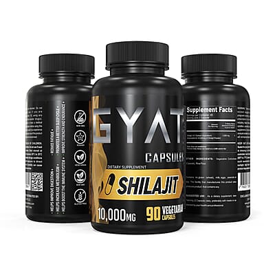 Gyat Shilajit Dietary Supplement (90 Capsules)- Vegetarian