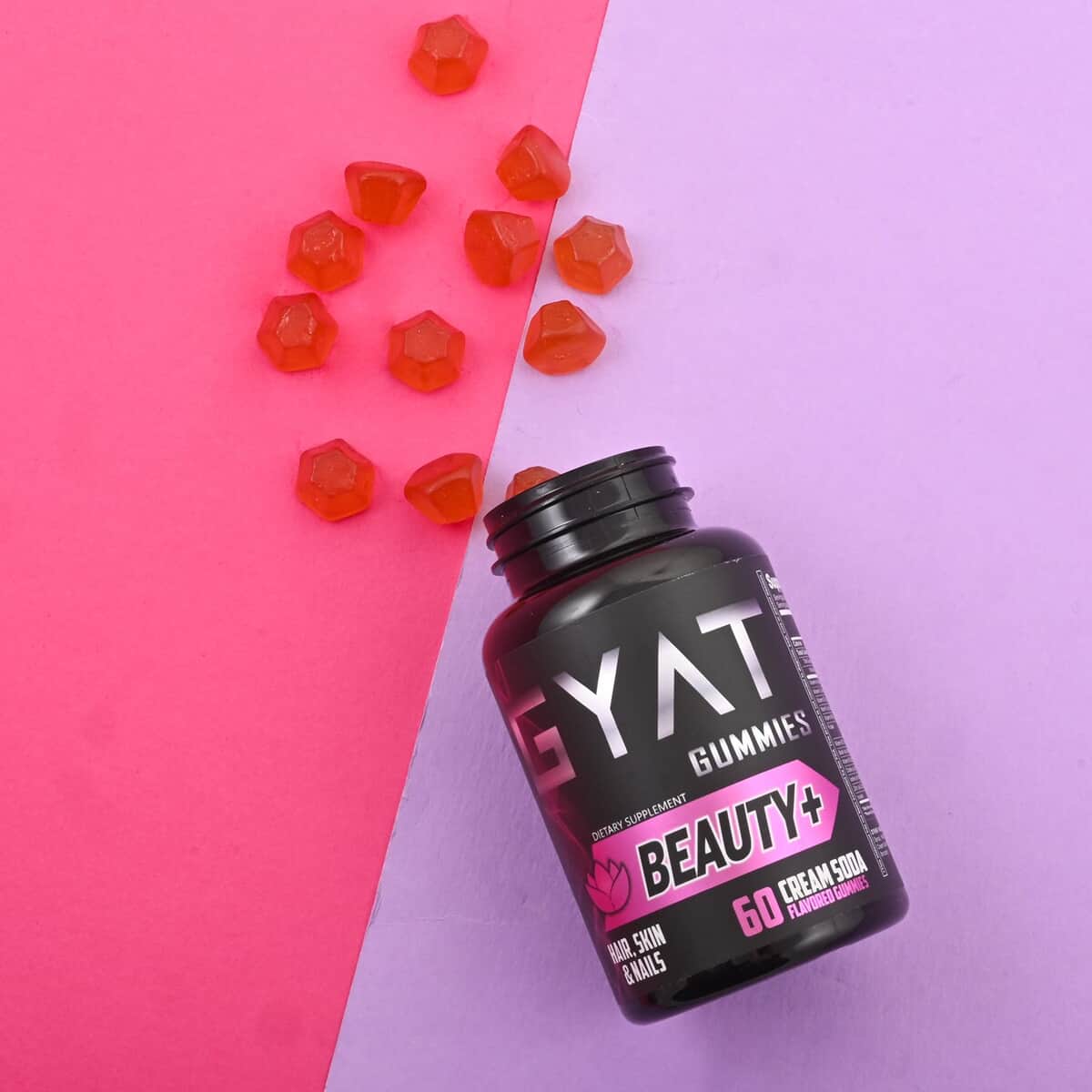 Gyat Beauty - Hair Skin Nails Cream Soda Flavored Gummies image number 1