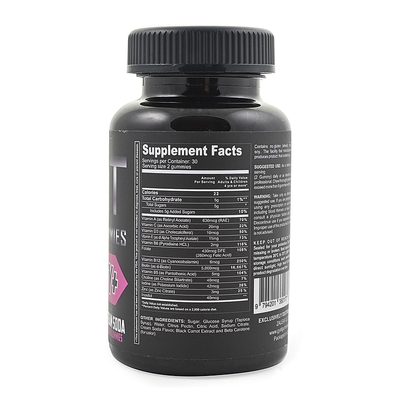 Gyat Beauty Hair, Skin & Nail Supplement (60 Gummies)- Cream Soda