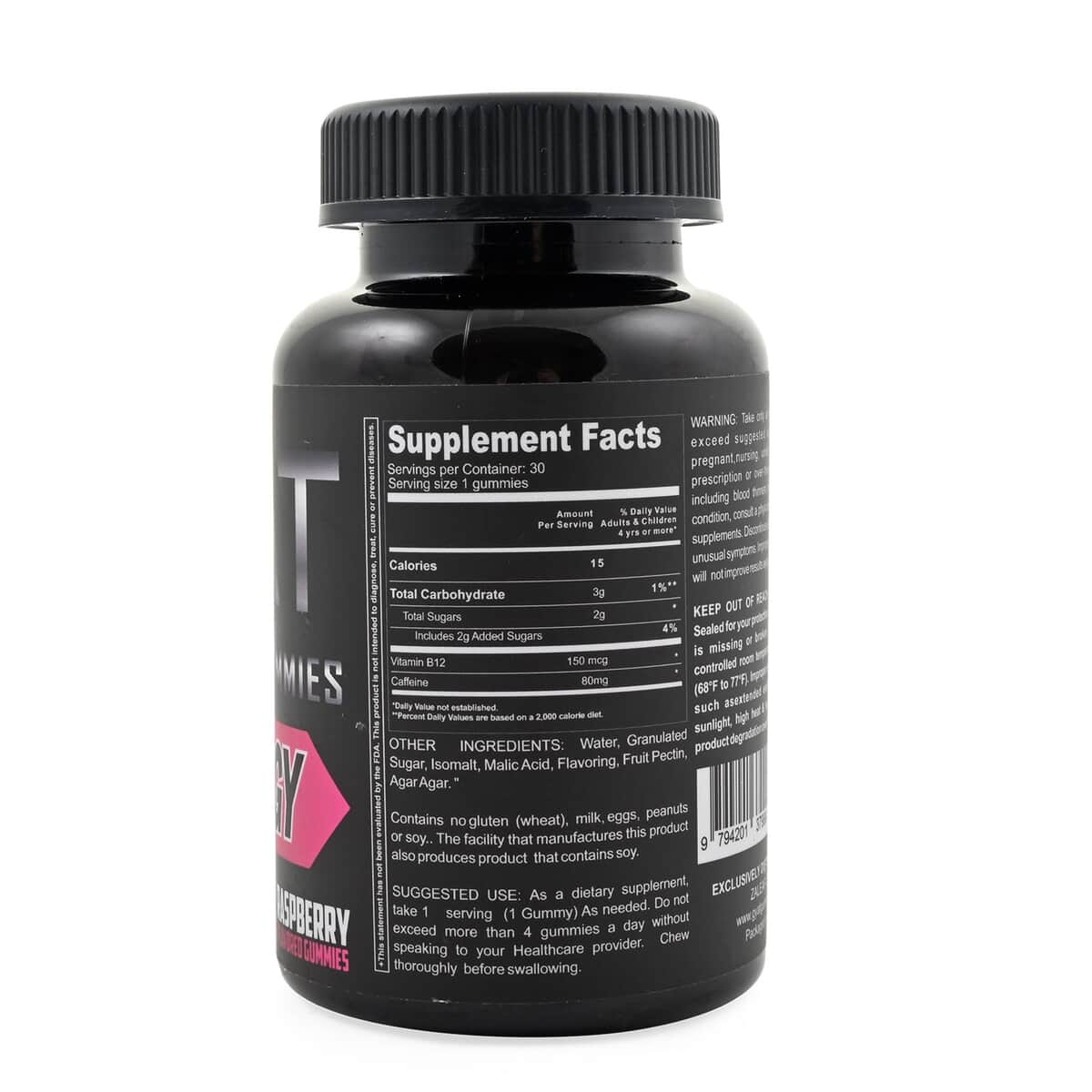 Gyat Energy - Caffeine B12 Raspberry Flavored Gummies image number 2