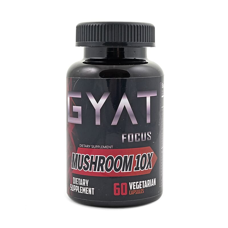 Gyat Mushroom 10X Focus Dietary Supplement (60 Capsules)- Vegetarian