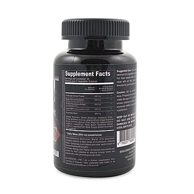 Gyat Mushroom 10X Focus Dietary Supplement (60 Capsules)- Vegetarian
