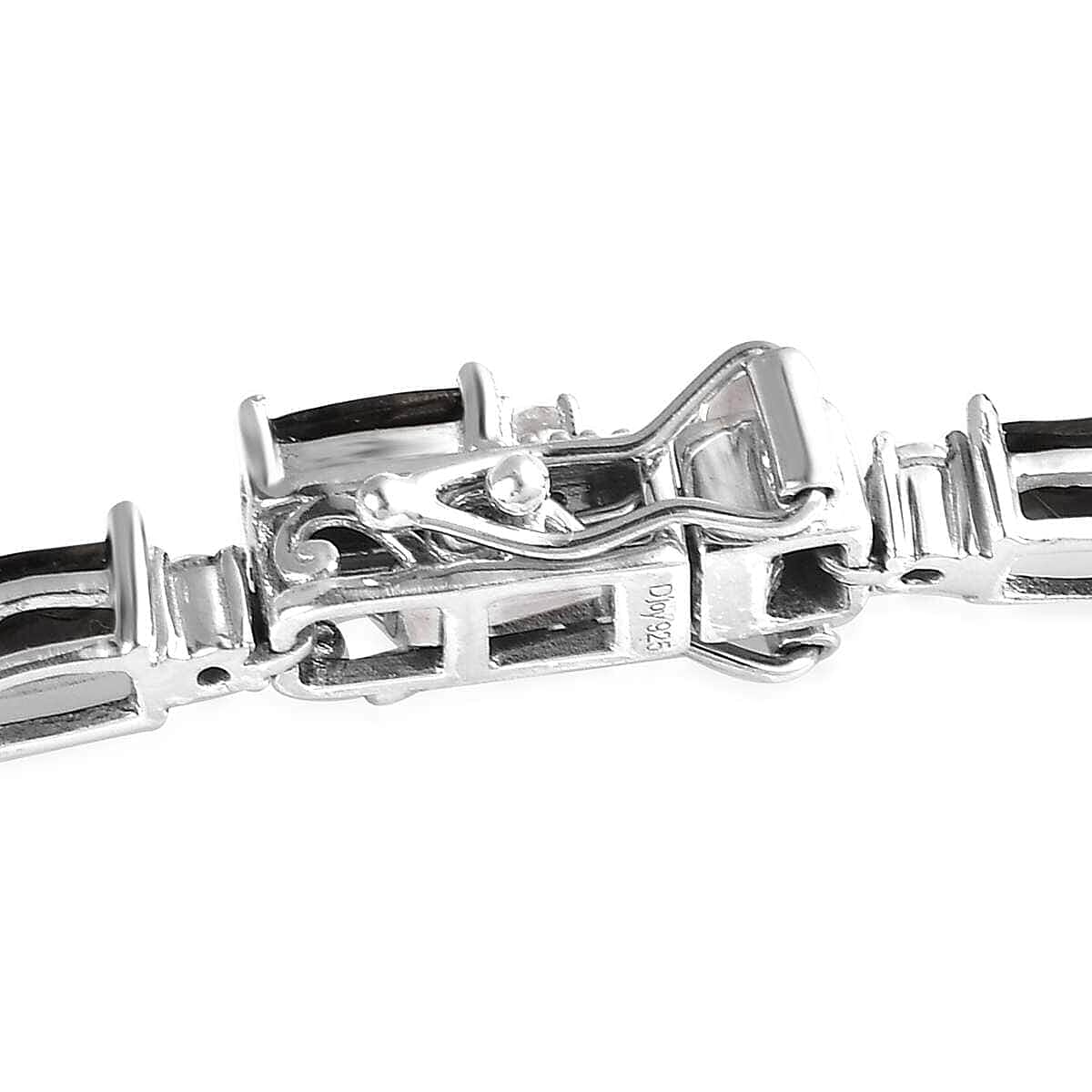 Elite Shungite and White Zircon 22.90 ctw Necklace 18 Inches in Platinum Over Sterling Silver