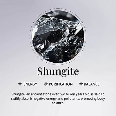 Elite Shungite and White Zircon 22.90 ctw Necklace 18 Inches in Platinum Over Sterling Silver