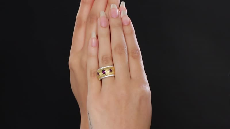 AAA Radiant Ember Garnet and White Zircon 1.50 ctw Ring in 18K Vermeil Yellow Gold Over Sterling Silver