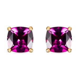 Doorbuster Certified & Appraised Luxoro AAA Radiant Ember Garnet 2.25 ctw Solitaire Stud Earrings in 10K Yellow Gold