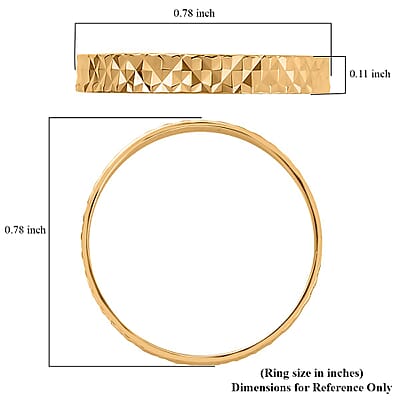 Diamond-Cut Band Ring in 22K Yellow Gold (Size 10.0) 1.75 Grams