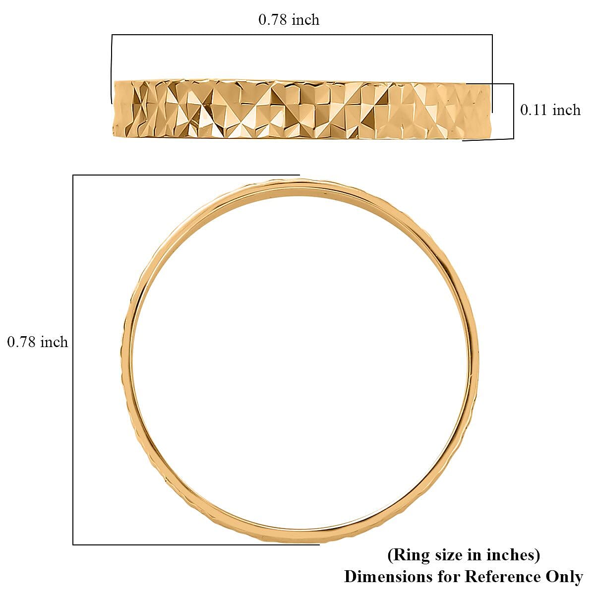Diamond-Cut Band Ring in 22K Yellow Gold (Size 6.0) 1.75 Grams