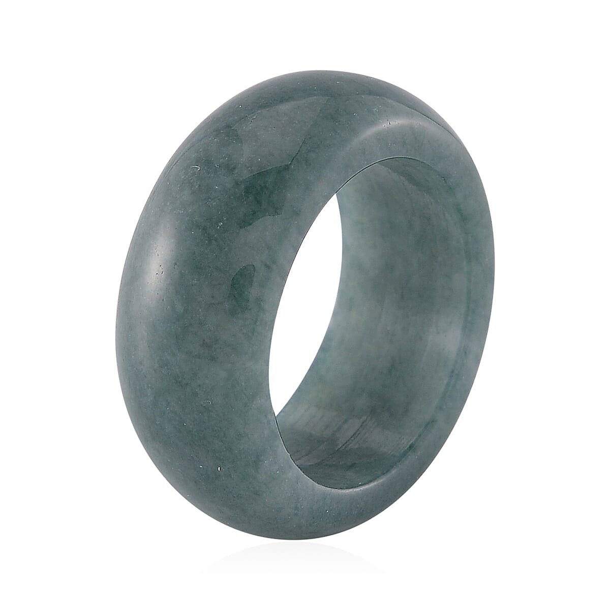 Natural Olmec Jadeite 35.00 ctw Band Ring (Size 11.0) image number 2