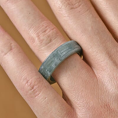 Natural Olmec Jadeite 35.00 ctw Carved Band Ring (Size 10.0)
