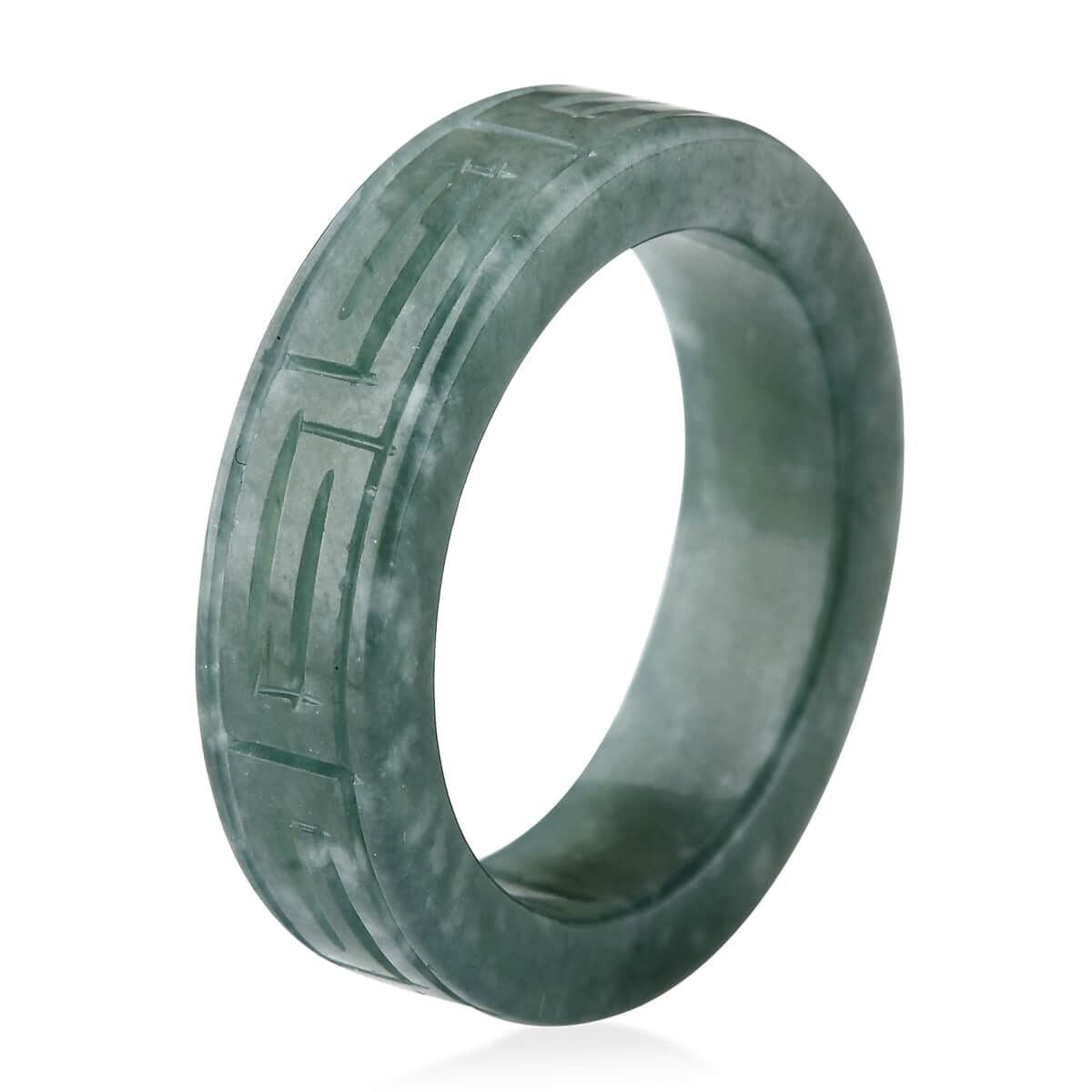 Natural Olmec Jadeite Carved Band Ring (Size 10.0) 35.00 ctw image number 2