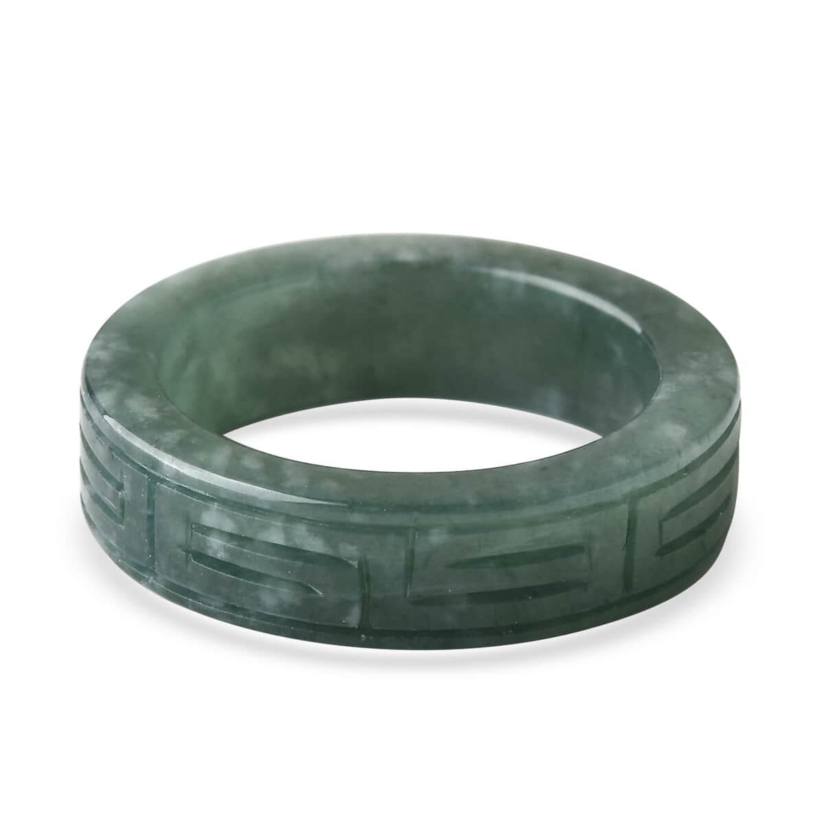 Natural Olmec Jadeite Carved Band Ring (Size 10.0) 35.00 ctw image number 3