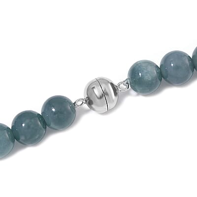 Natural Olmec Jadeite 450.00 ctw Carved Pixiu Knotted Necklace in Rhodium Over Sterling Silver 20 Inches