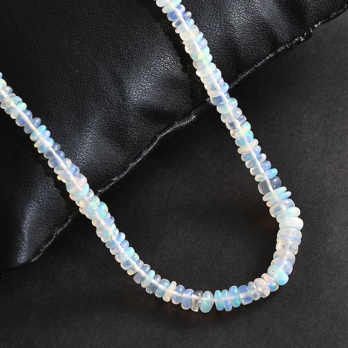 Ethiopian Welo Opal 34.00 ctw Necklace in Vermeil Yellow Gold Over Sterling Silver 18 Inches image number 1