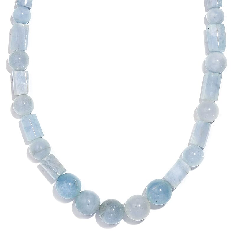 Mangoro Aquamarine 240.00 ctw Necklace in Stainless Steel 18 Inches