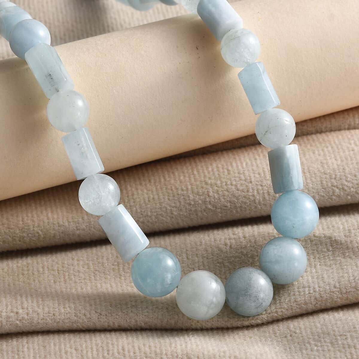 Mangoro Aquamarine 240.00 ctw Necklace in Stainless Steel 18 Inches image number 1