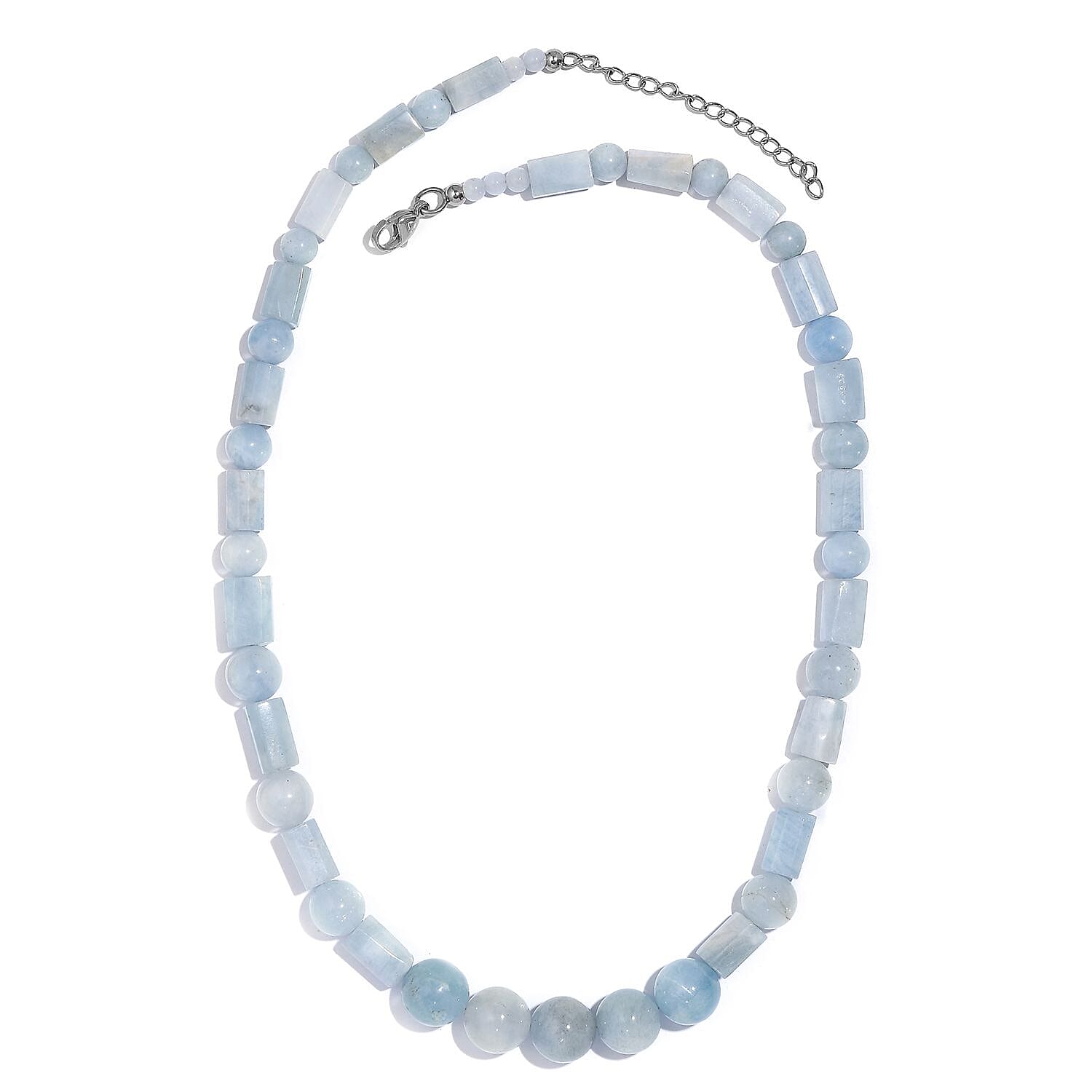 Mangoro Aquamarine 240.00 ctw Necklace in Stainless Steel 18 Inches