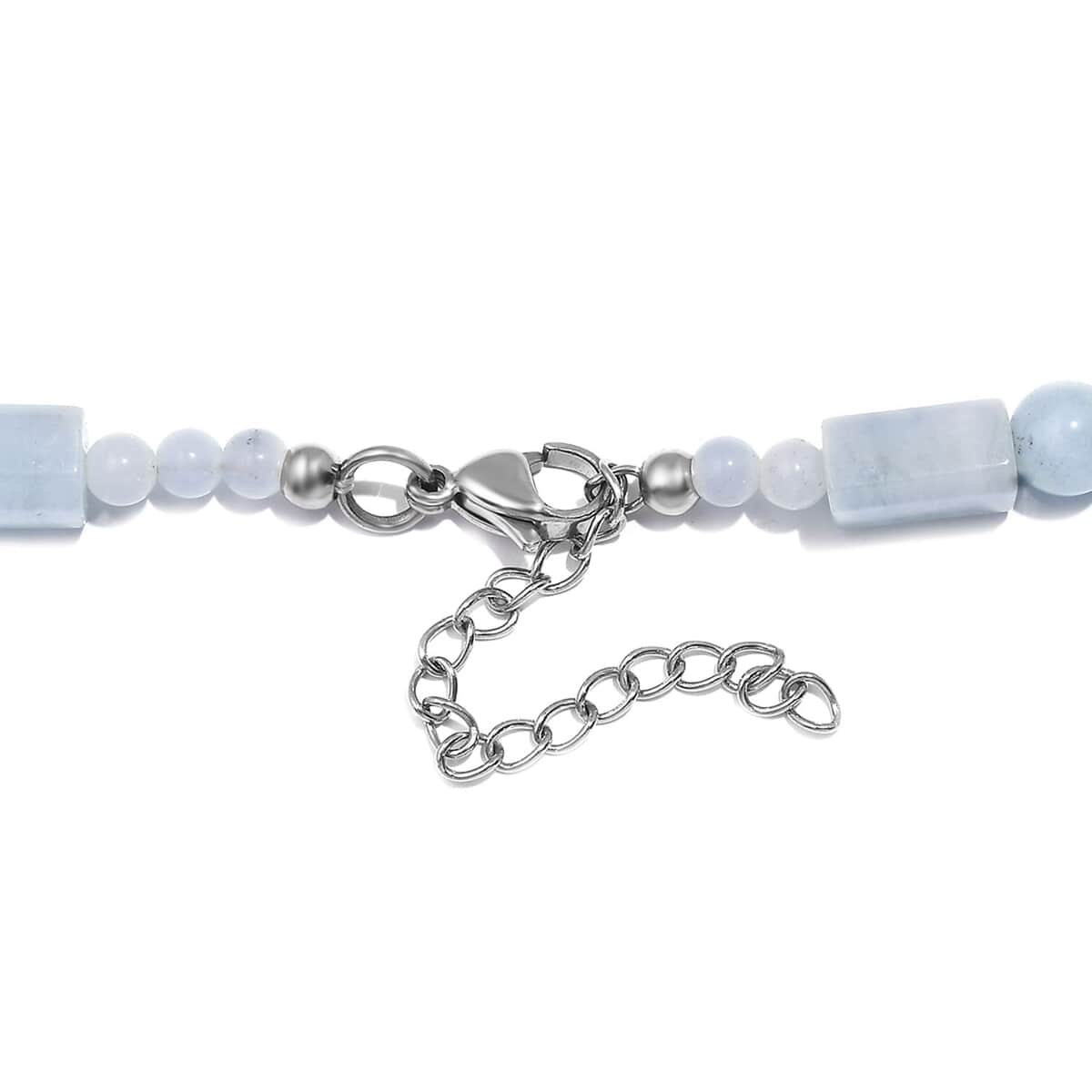 Mangoro Aquamarine 240.00 ctw Necklace in Stainless Steel 18 Inches image number 4