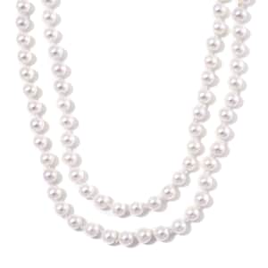 Doorbuster White Shell Pearl Endless Necklace 41 Inches