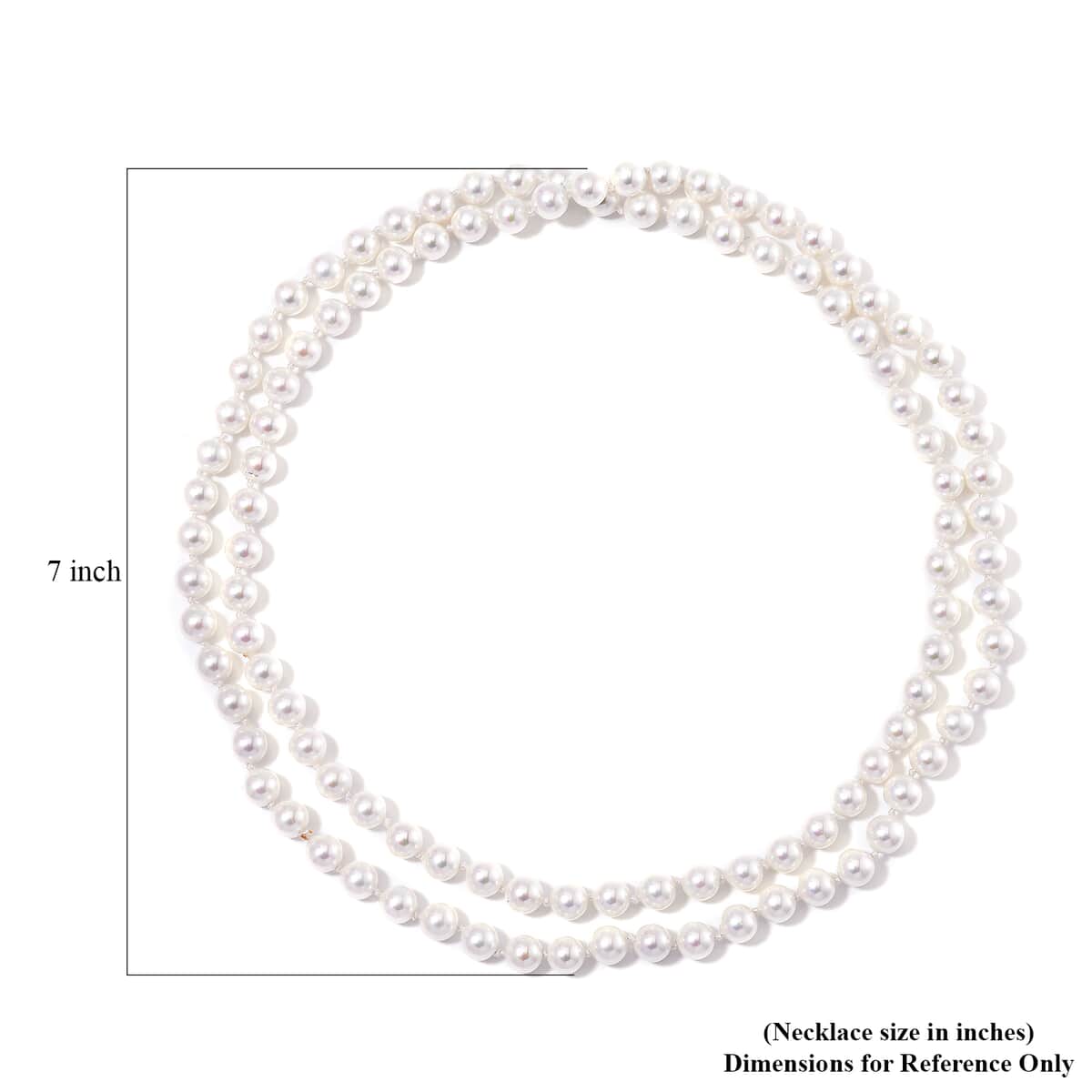 Doorbuster White Shell Pearl Endless Necklace 41 Inches image number 4