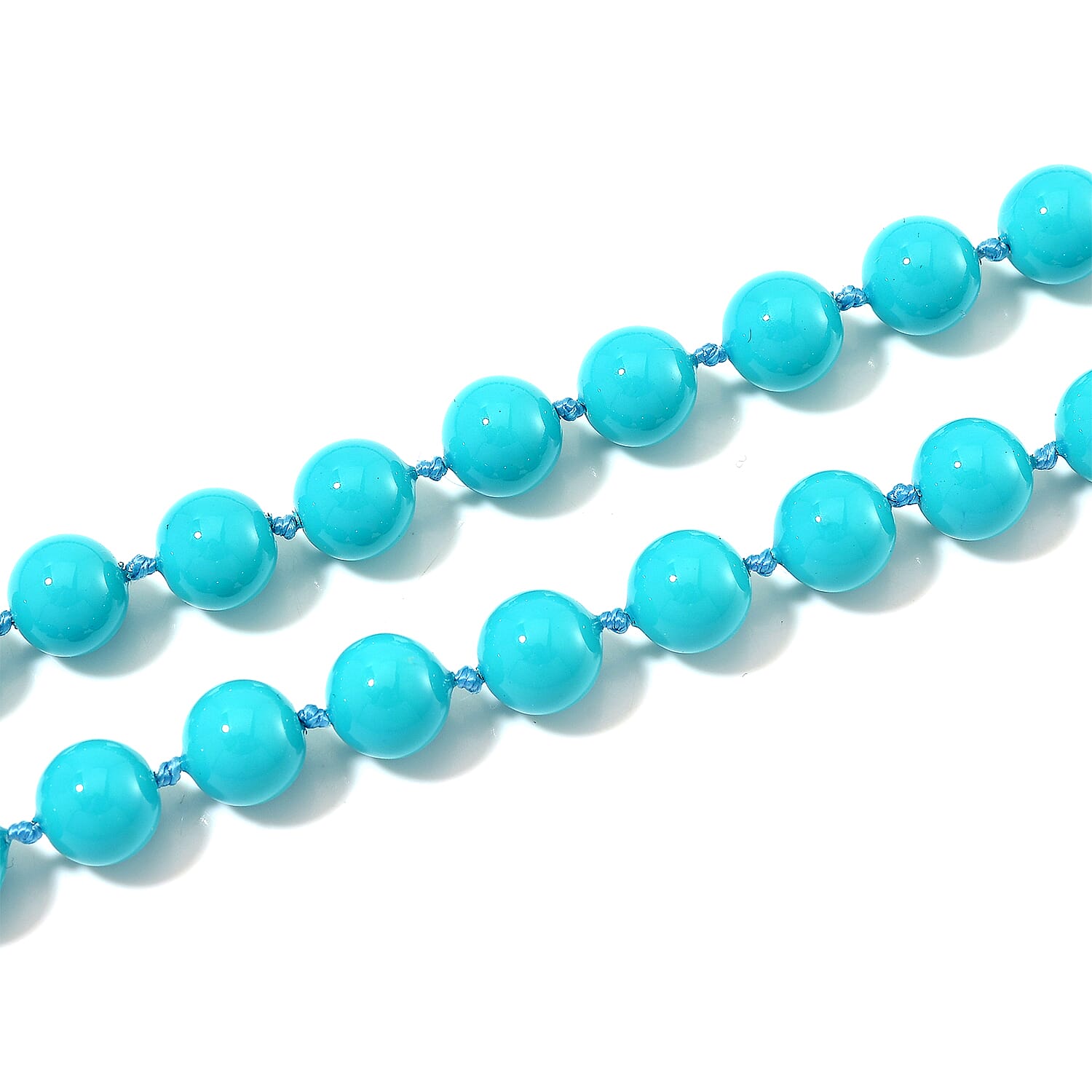 Sleeping Beauty Color Shell Pearl Endless Necklace 41 Inches