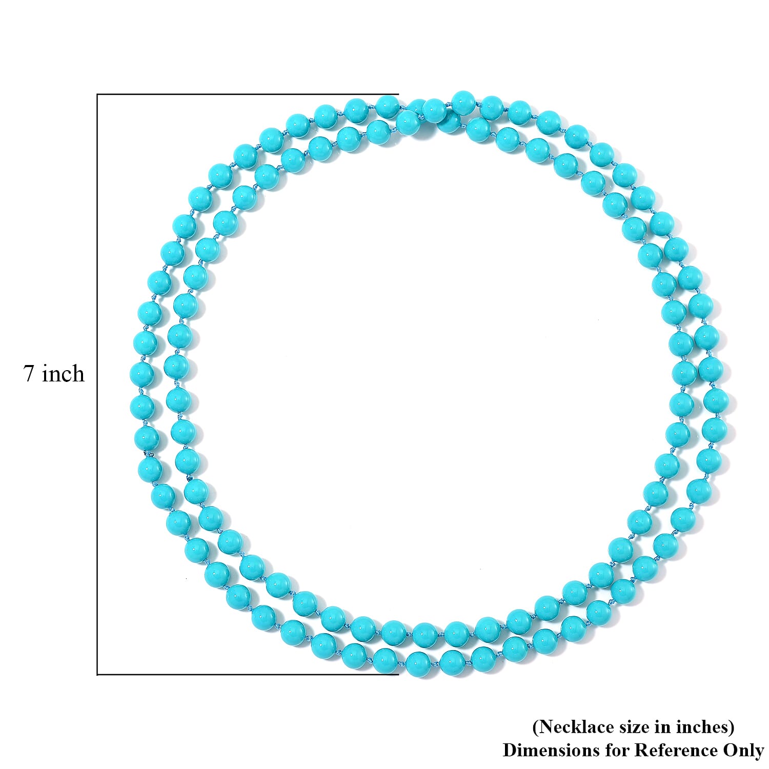 Sleeping Beauty Color Shell Pearl Endless Necklace 41 Inches