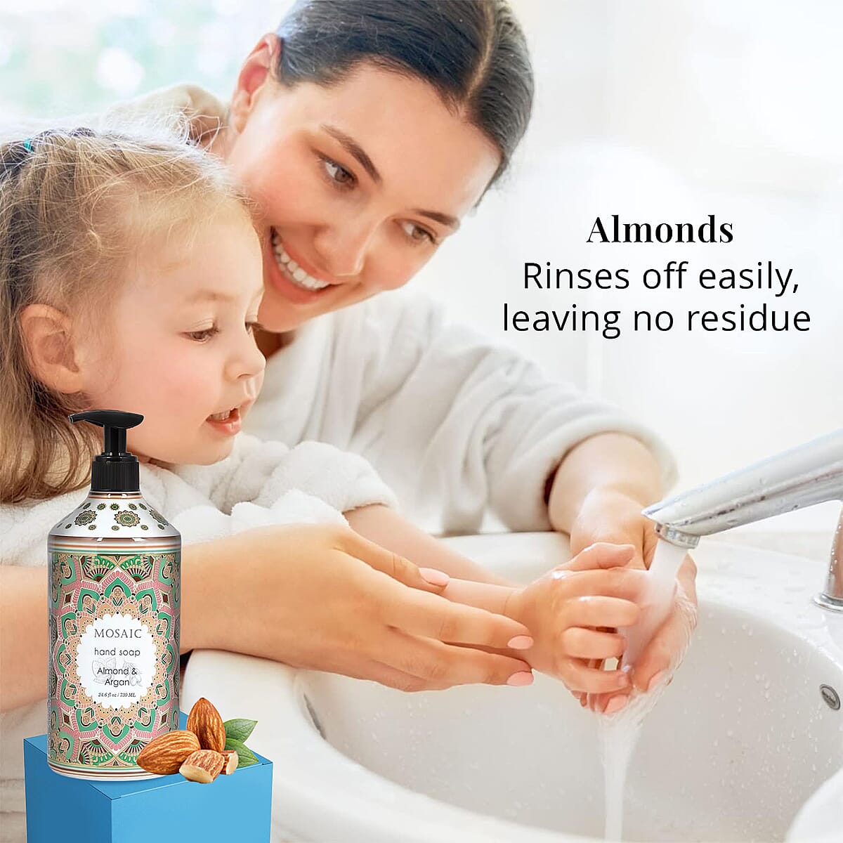Mosaic Liquid Hand Soap Series- Almond & Argan, Camomile, Lavender, Peppermint & Eucalyptus (24.6oz Each) image number 2