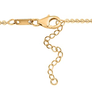 D'Joy Sleeping Beauty Turquoise and Moissanite 13.70 ctw Floral Necklace in 18K Vermeil Yellow Gold Over Sterling Silver 18 Inches