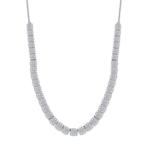 Diamond 4.00 ctw Necklace in Rhodium Over Sterling Silver 18-20 Inches (Del. In 10-12 Days)